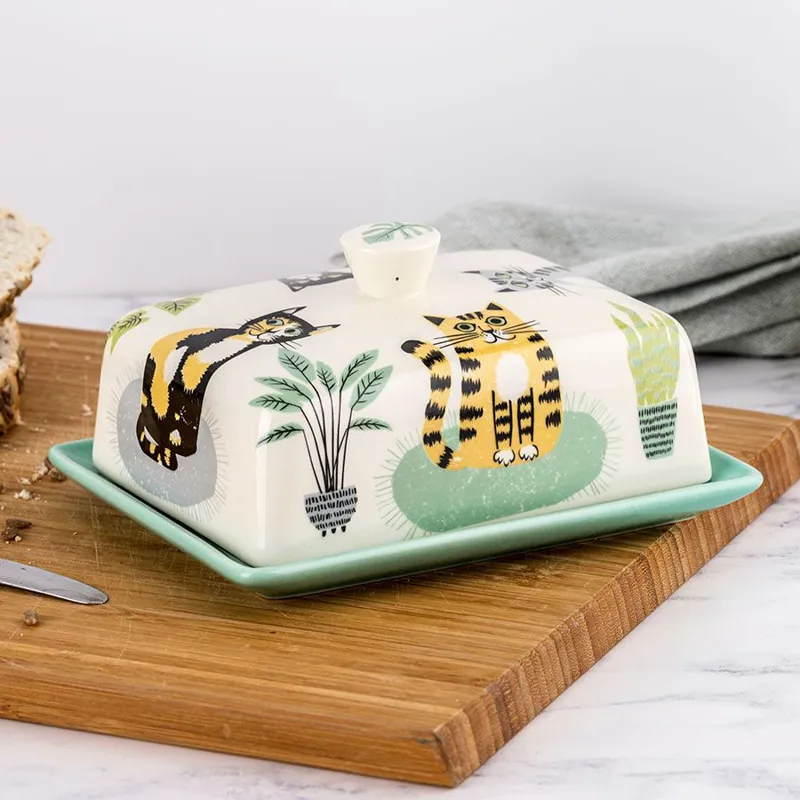 Hannah Turner Cat Butter Dish